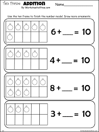 ten frames worksheet