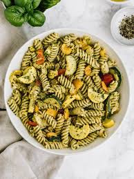 summer vegetable pesto pasta