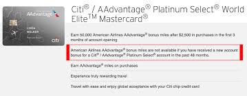 Citi aadvantage platinum select card. Citi Is Starting To Restrict Sign Up Bonuses To One Every 48 Months But There S Good News Too