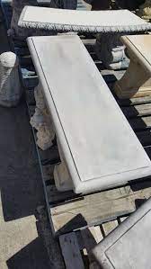 Plain Straight Concrete Bench Seat
