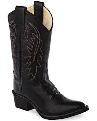 old west girls black western boots