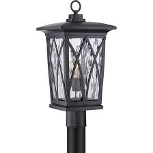 Quoizel Grover Outdoor Post Light Fixture Black Gvr9010k
