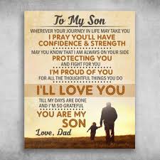 My Son Love Dad Poster Gift