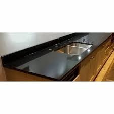 Polished Jet Black Kitchen Countertop