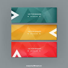 abstract colored banners vector free