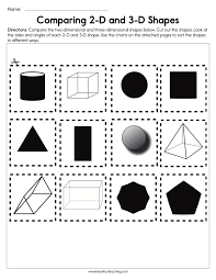 Comparing 2d And 3d Shapes Worksheet Have Fun Teaching