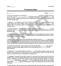 Samples Of Promissory Note Promissory Note Template And Sample Legal