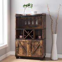 Features such as the planked top and triangle support stretchers add a touch of rocky mountain style to the table. Buy Wine Bottle Storage Buffets Sideboards China Cabinets Online At Overstock Our Best Dining Room Bar Furniture Deals