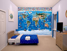 Map Of The World Bedroom Mural 10ft X