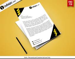 creative letterhead design psd free