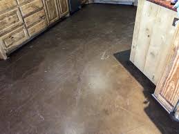 stained and sealed concrete floor