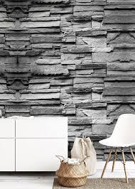 Grey Brick Stone Wallpaper Pre Pasted