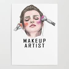 makeup artist mua esthetician poster by