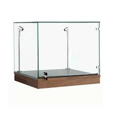 Glass Square Display Box With Lock And