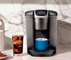 Keurig ® starter kit 50% off coffee maker: Keurig K Elite Single Serve K Cup Pod Coffee Maker Brushed Silver 5000197492 Best Buy