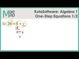 Algebra 1 One Step Equations Part 1