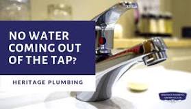 Why is water not coming out of faucet?