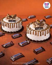 Baskin Robbins Snickers Ice Cream Cake gambar png