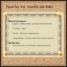 indian baby food chart infant feeding