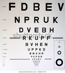 Eye Chart Letters Standard Characters Stock Photo Edit Now