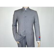 men apollo king banded collarless suit