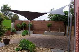So we hired a local contractor to help with the installation. Backyard Shade Sail 1800 Shade U Shade Sails Melbourne Backyard Shade Outdoor Shade Backyard Patio