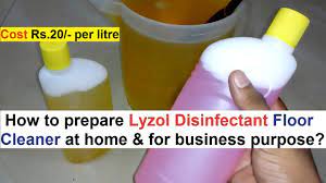 lyzol disinfectant floor cleaner making
