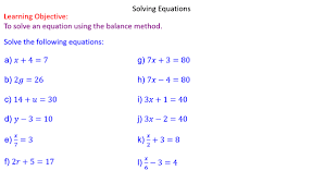 Solving Equations Mr Mathematics Com