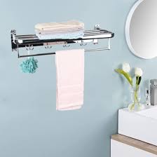 Foldable Towel Rack For Bathroom Wall