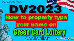 green card lottery application