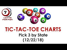 Pick 3 Tic Tac Toe Charts By State 12 22 18