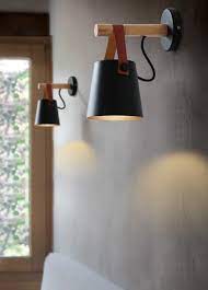 Nordic Wooden Hanging Wall Lamp Wall
