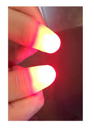 Red Magic Thumb Tip Light Illusion 1 Pair With Soft Standard Size Thumb Tips