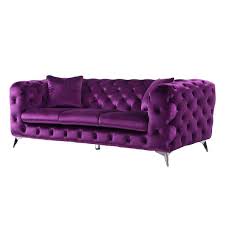 acme furniture purple fabric atronia