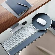 Adding a sliding keyboard tray under your desk is simple with this kit that requires just a few screws. Ergonomic Keyboard Tray Drawer Under Desk Support Humanscale