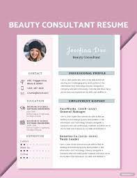 beauty consultant resume word apple