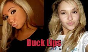 to the dreaded duck lips pose