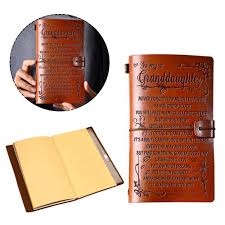 a6 to my granddaughter engraved leather