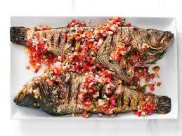 filipino whole grilled fish with tomato