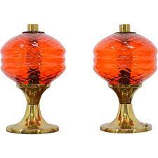 vintage design glass table lamps 1960