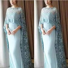 Light Blue Lace Cape Style Mother Of The Bride Dresses Elastic Satin Floor Length Prom Dress Formal Evening Gowns Long Evening Gowns Long Sleeve Evening Dresses From Zaomeng321 117 1 Dhgate Com
