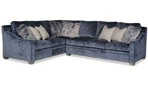 Sectional Sofa Covered In Midnight Blue