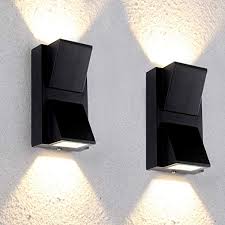 Passica Modern Waterproof Outdoor Led Wall Light 4000k White Light 6w Up Down Wall Lamp Black Metal Matte Sconce Warm L Wall Lights Wall Lamp Black Wall Lamps