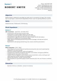 To write a good cv you have to effectively analyze your. Doctor Resume Samples Qwikresume