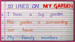 10 lines essay on my garden in english