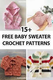 15 free crochet baby sweaters and