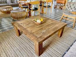 Square Wood Coffee Table Reclaimed Wood