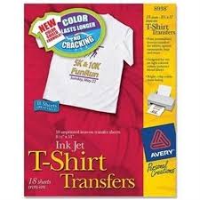 Avery Printable T Shirt Transfers For Light Fabrics Inkjet 18 8938 Walmart Com In 2020 T Shirt Transfers Iron On Fabric T Shirt