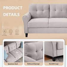 Linen Upholstered Couch Furniture