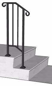 Our new railing top has a classic handrail design with an ornamental cap. Iron X Handrail Picket 1 Railing Rail Fits 1 Or 2 Steps Iron Stair Railing Wrought Iron Stair Railing Wrought Iron Stairs